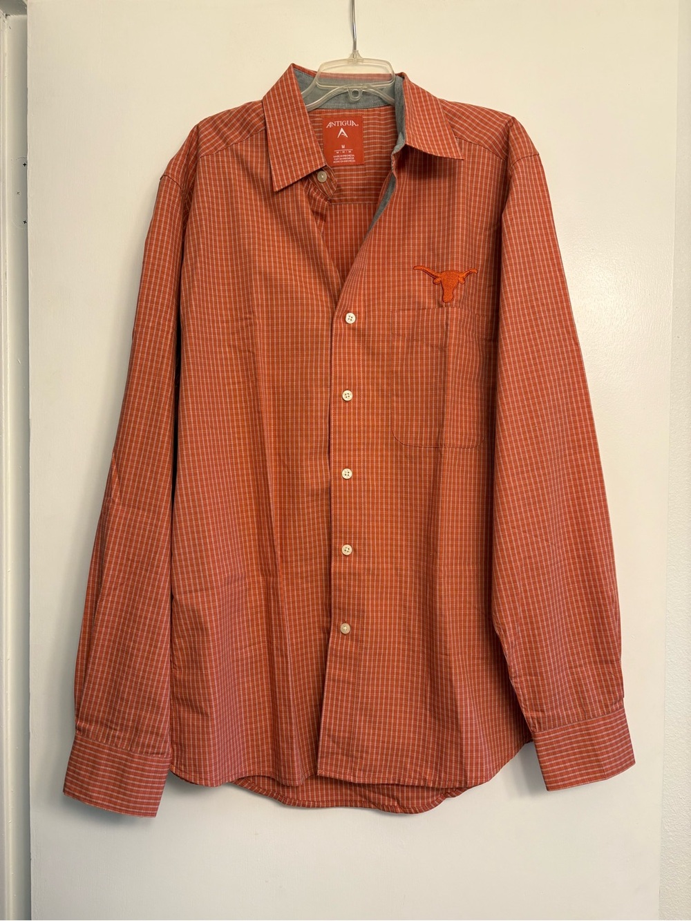 Men’s Texas Longhorns Antigua Burnt Orange Dress Shirt Size Medium